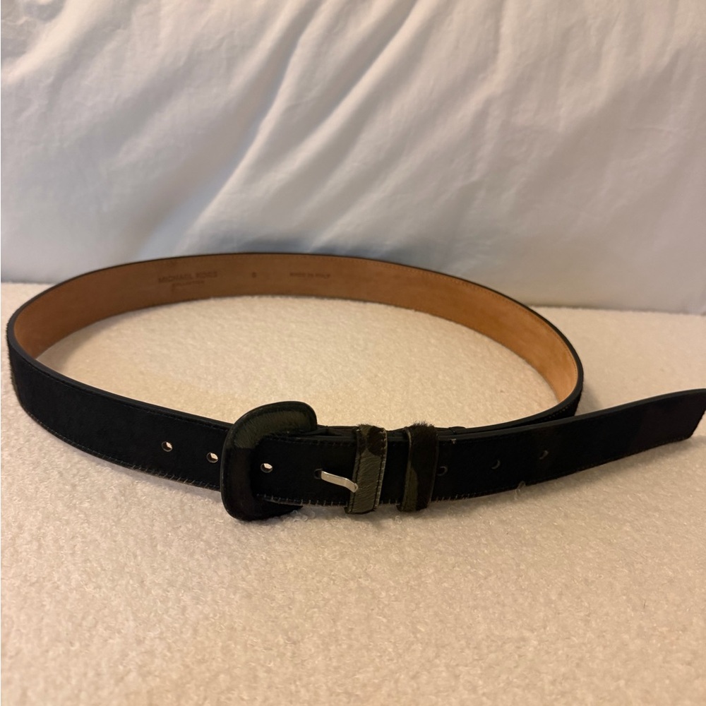 Michael Kors Collection Camo Haircalf Trouser Belt